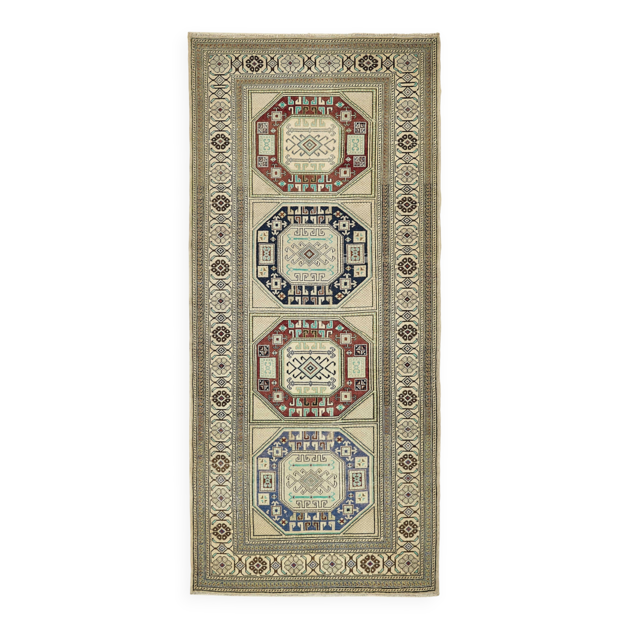 Turkish Vintage Anatolian Rug 92 cm x 210 cm