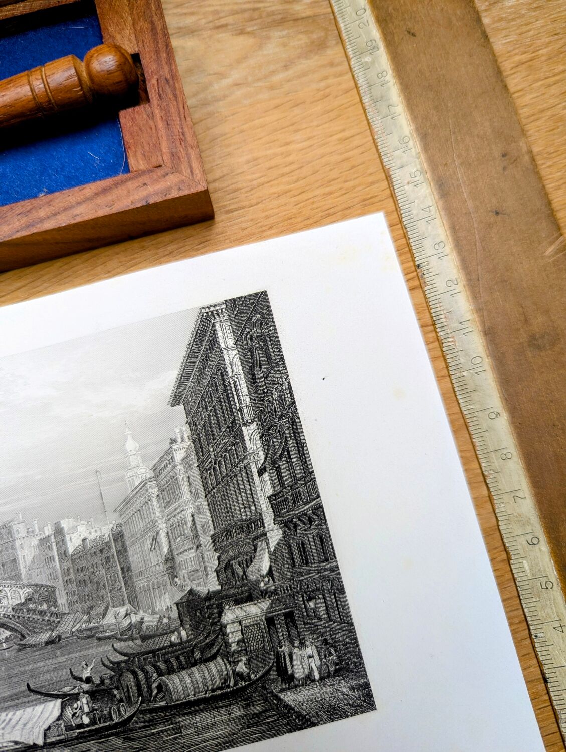 Venice, Italy, Vintage Engraving, 1841 Authentic.