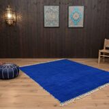 Handmade blue wool Berber rug 200cmx300cm