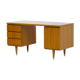 Mid century modern writing desk on beautiful stylish wooden legs, 1960s.