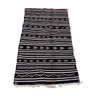 Tapis noir et blanc fait à la main 185x115cm