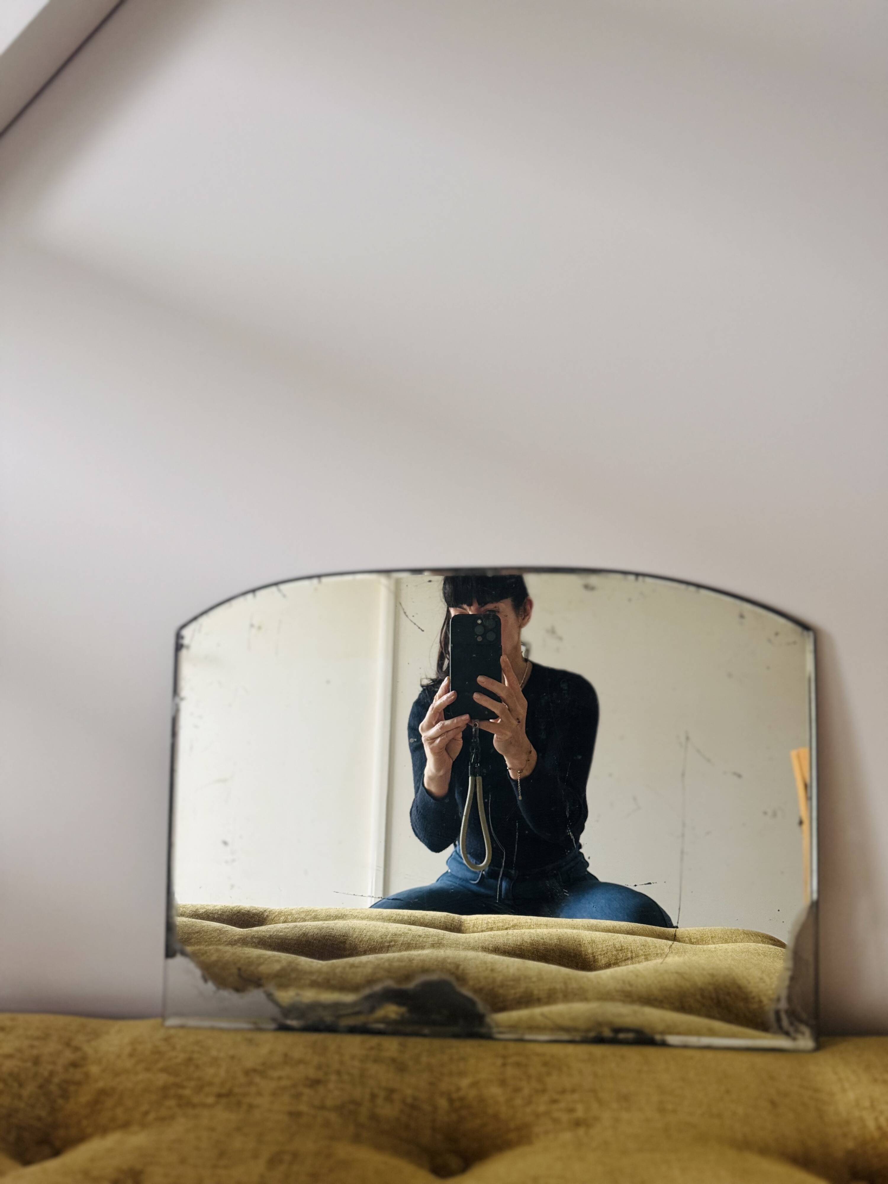 Antique bevelled mirror
