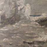 Oil on canvas marine signed