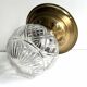Scandinavian Art Deco Ceiling Lamp in Brass & Glass