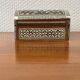 Mother-of-pearl jewelry box with velvet interior