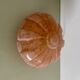 Vintage art deco globe wall or ceiling light in pink Clichy glass