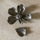 Vintage silver metal ashtray
