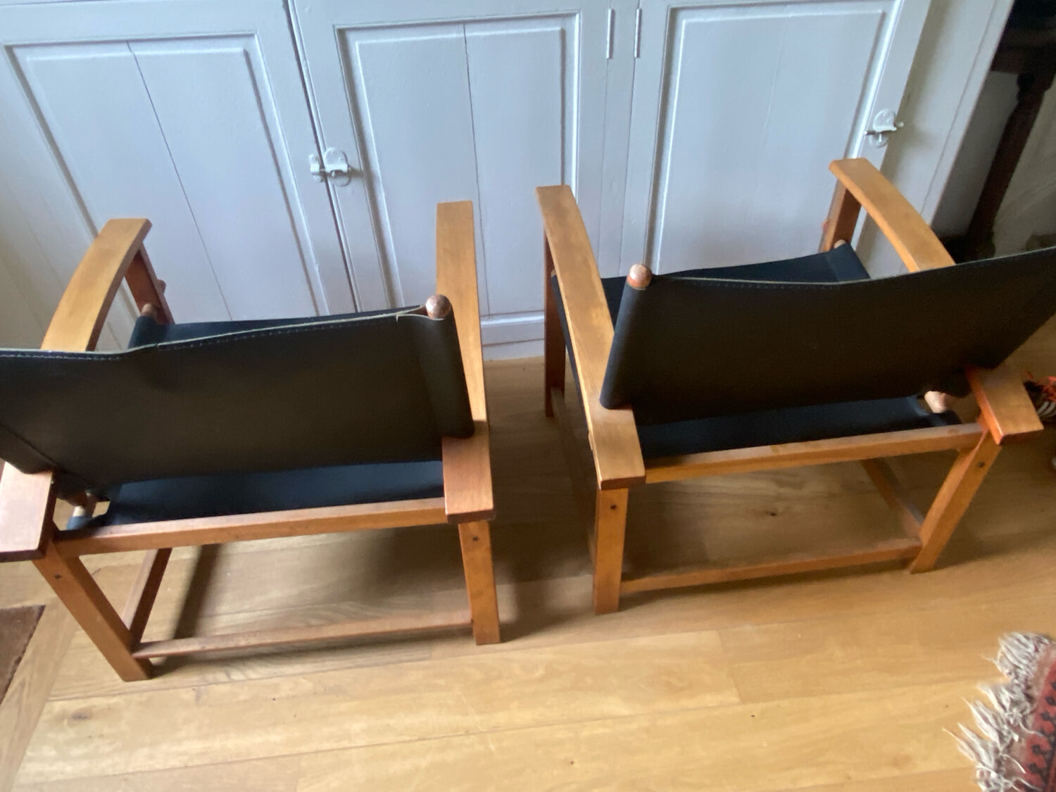 Paire de fauteuils « safari « vintage HYLLINGE MŌBLER