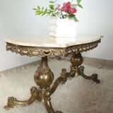 Brass and onyx coffee table