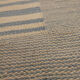 Blue cream wool kilim handwoven modern kilim flat-weave area rug-205x283cm