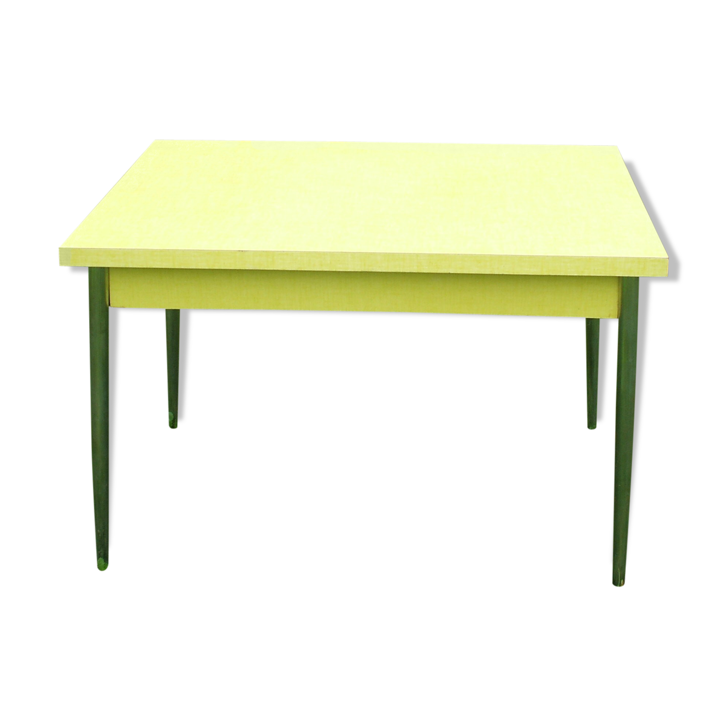 Yellow formica table