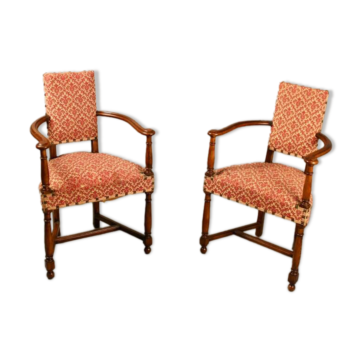 Pair of armchairs known as Caquetoires from the 19th century.