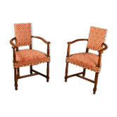 Paire de fauteuils dit Caquetoires, XIXème
