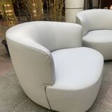 Pair of Elain model swivel armchairs - Edition Molteni - New