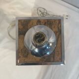 Chrome and cork lamp base, mid-20th century