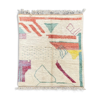 Carpet berbere m'rirt in wool 205x260 cm