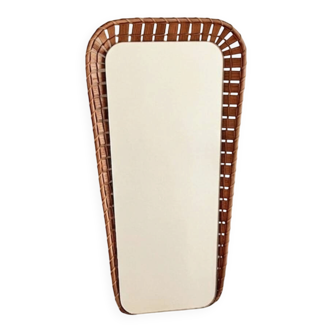 Vintage rattan mirror