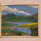 Original Swedish Mid Century Oil on Canvas "Katrineholm"- Vintage & Framed
