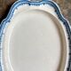 Moustiers hollow oval dish in glazed earthenware
