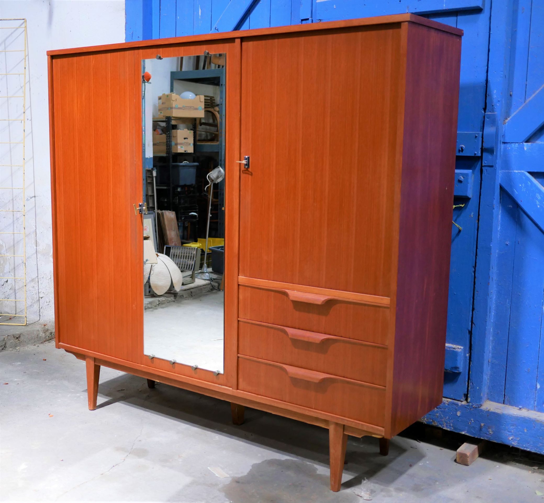 Vintage teak wardrobe