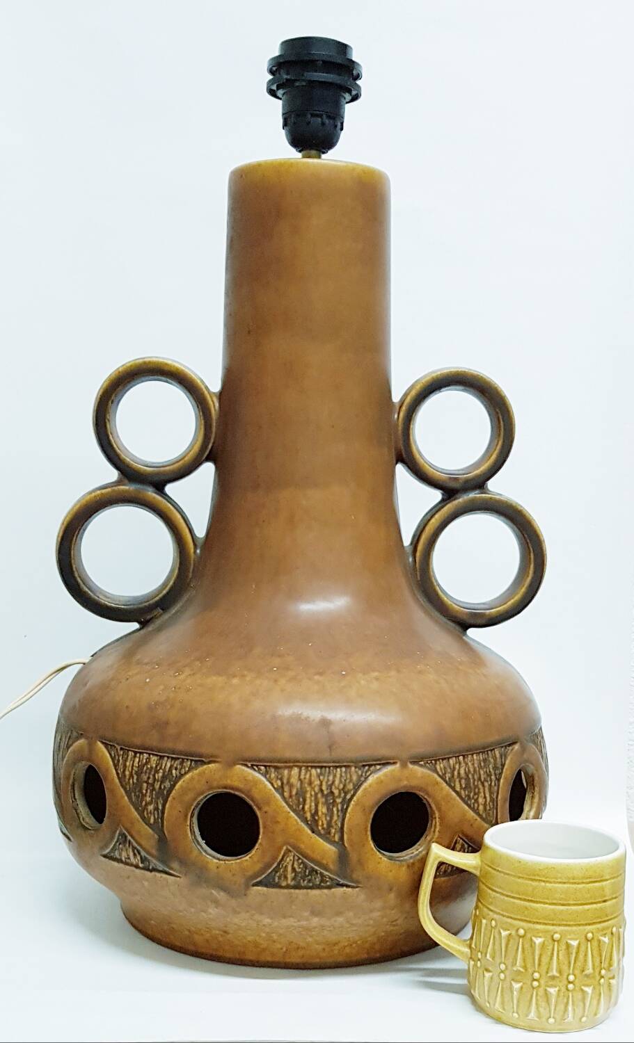 Grande lampe en céramique Scheurich Allemagne de l'Ouest