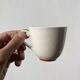 8 Art Deco white Limoges fine porcelain cups