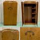 English 1960s student cabinet in elm magnifying glass