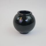 Black ceramic ball vase from Biot
