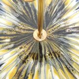 Vintage 70s black and yellow serving plate – Retro decorative plate