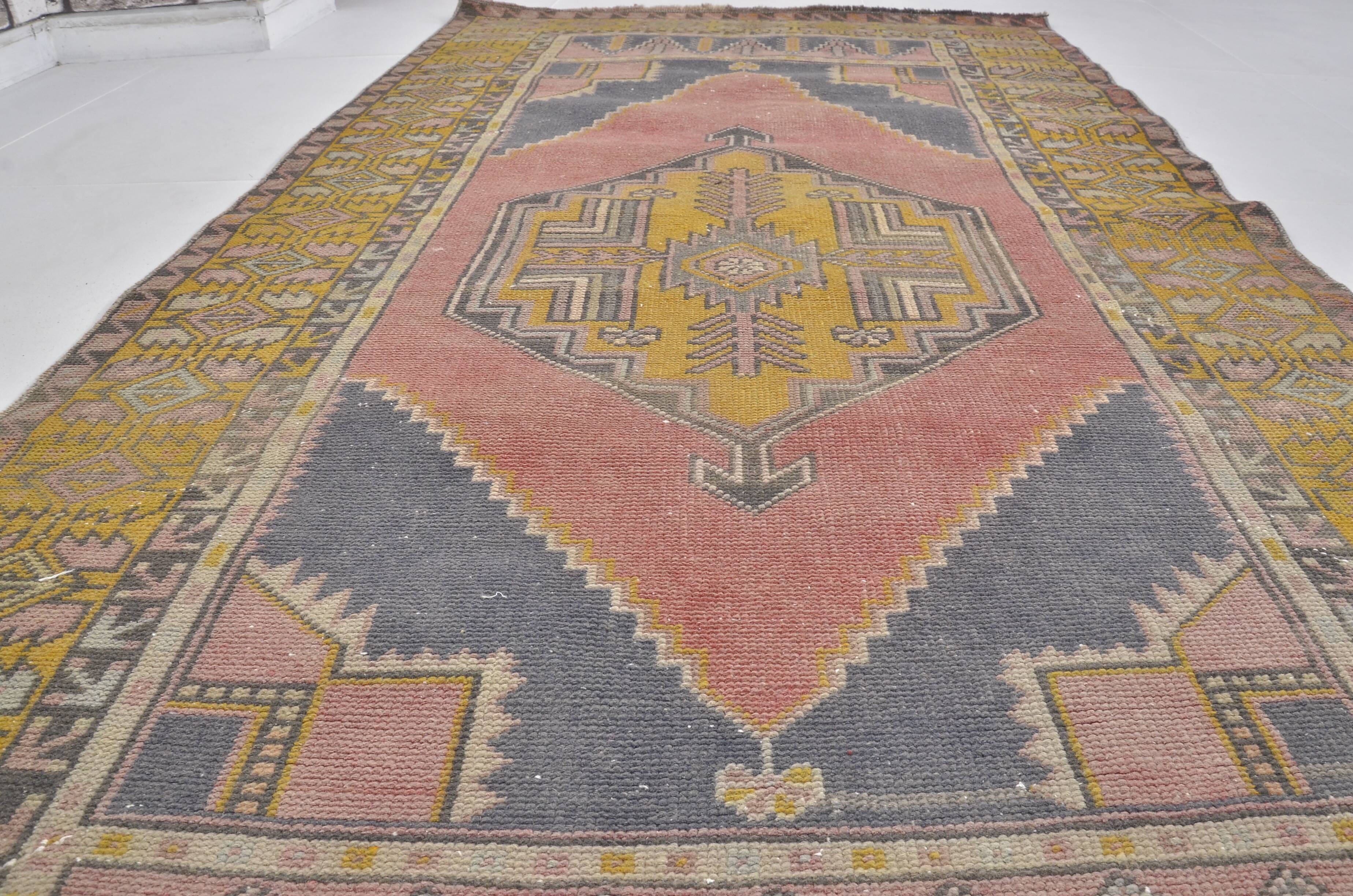 Red & Orange Turkish Vintage Rug sku 2484