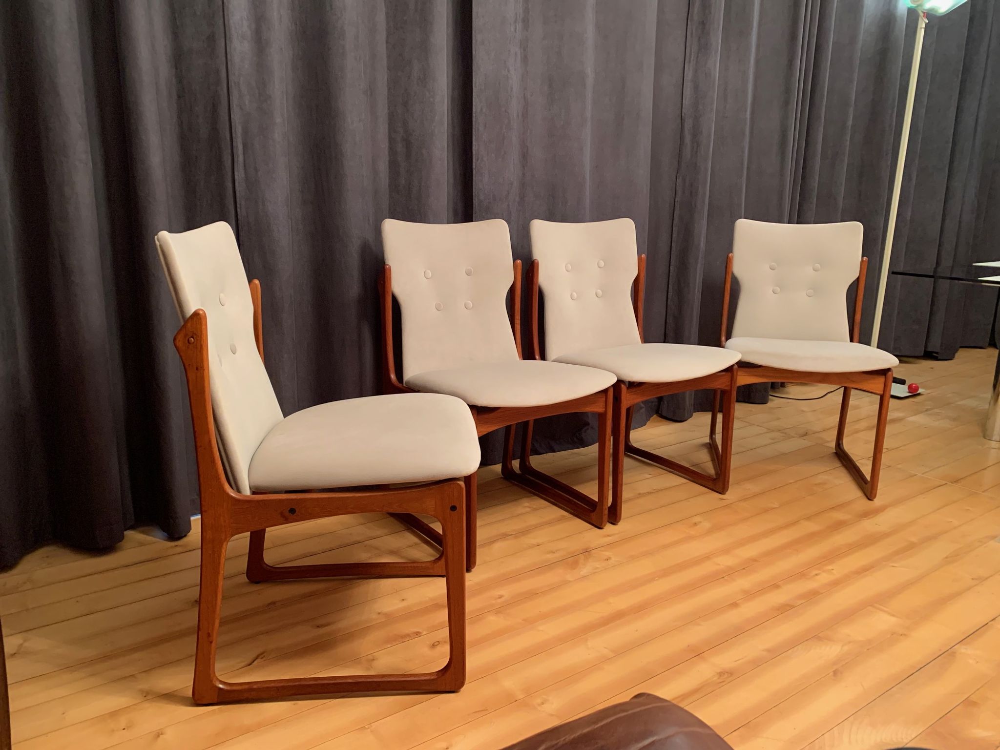 Ensemble de quatre chaises Vamdrup Stolefabrik, Danemark, années 1960