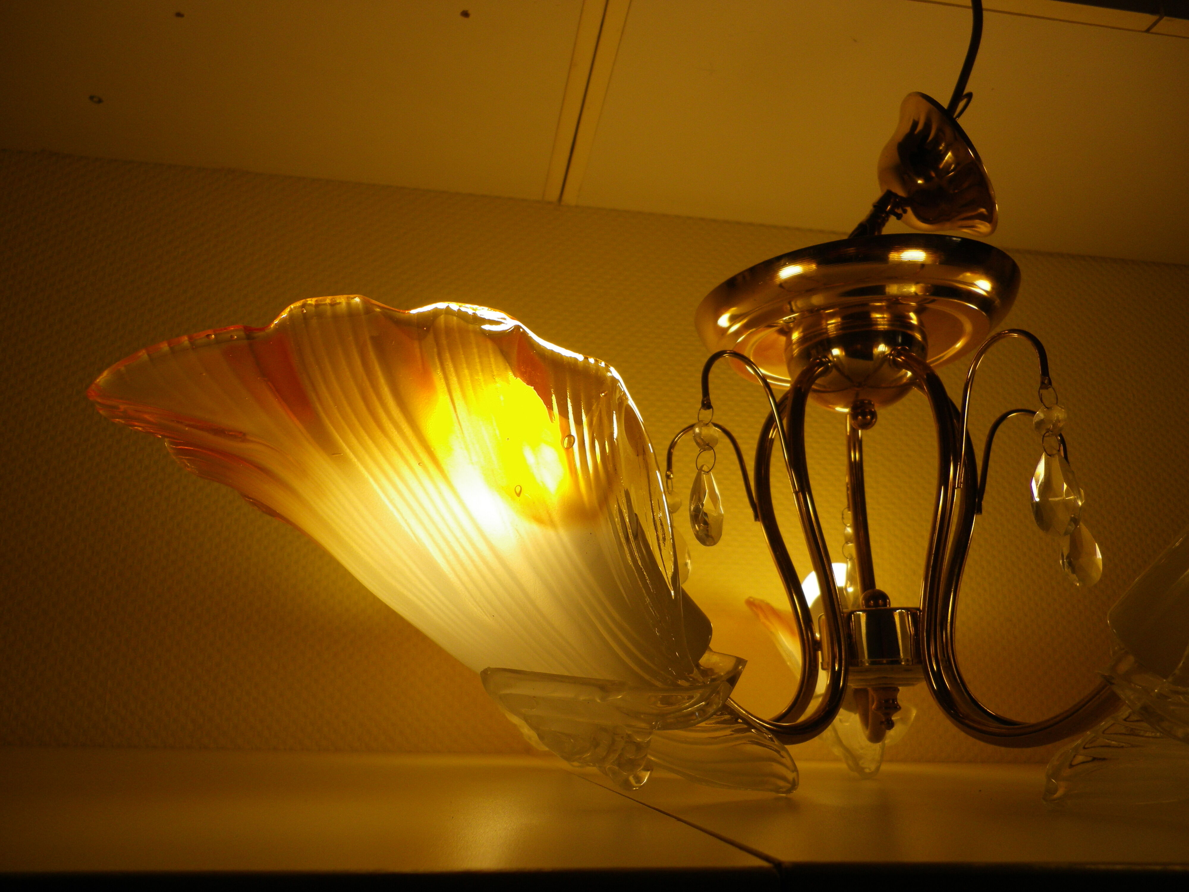 Chandelier to 5 branches art deco 1980