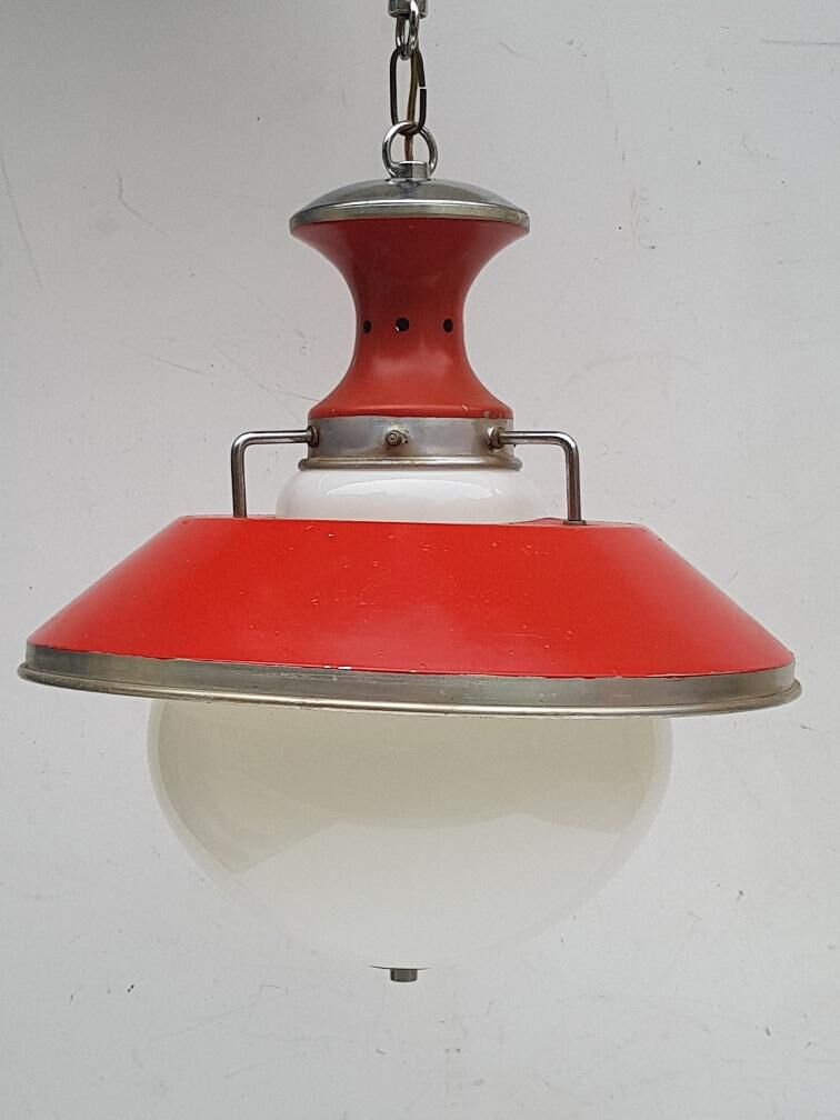 Metal and glass chandelier style boat