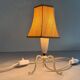 Paire de lampes de chevet du milieu du siècle en laiton et abat-jour en tissu, années 1960, Allemagne