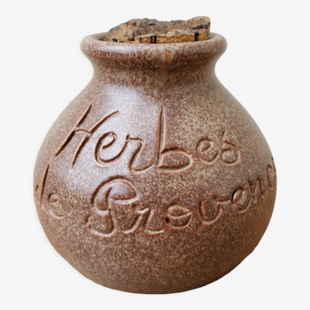 Pot boule en céramique signé Vallauris