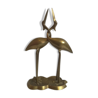 Couple of brass herons