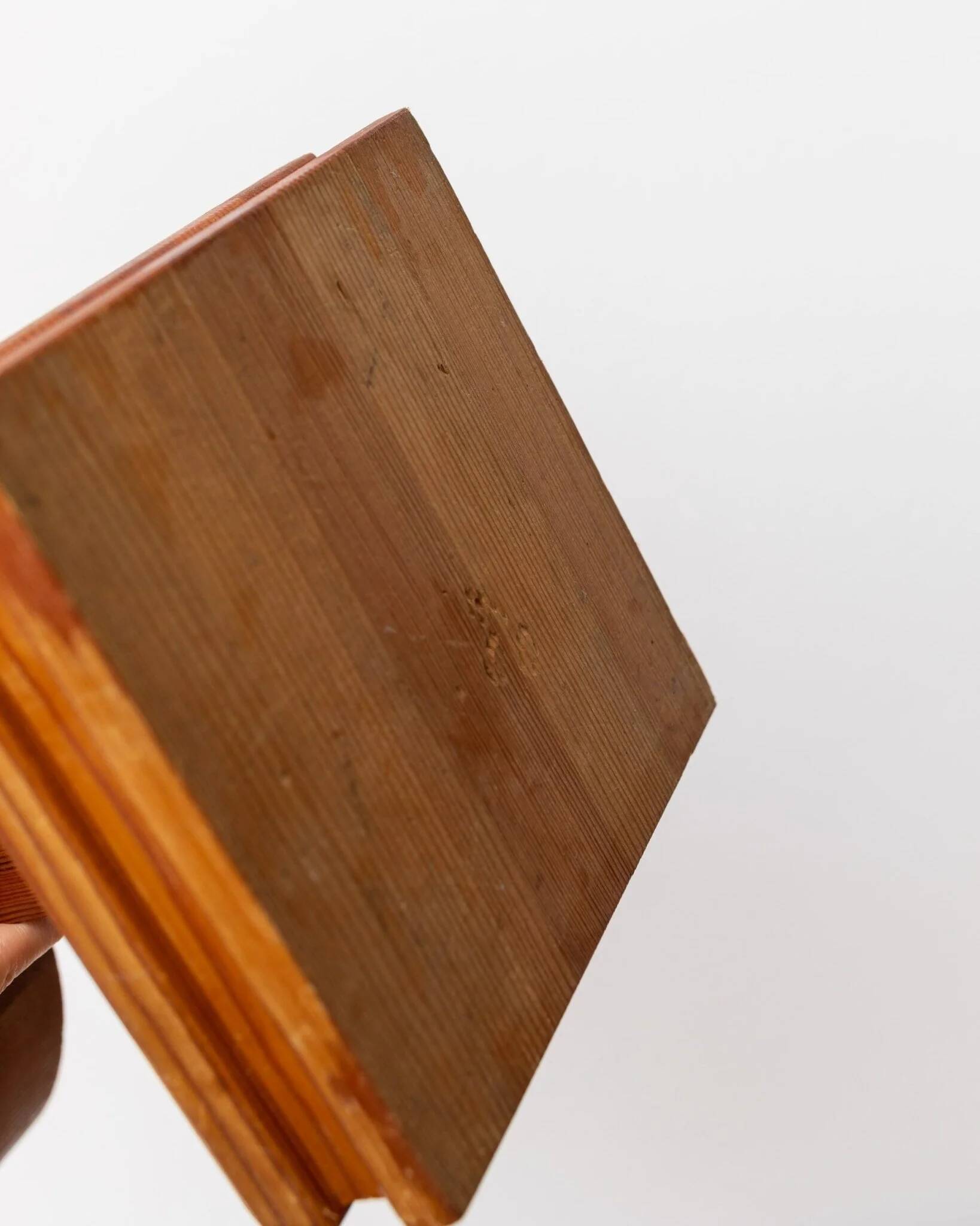 Bois Wood Candle Holder, Solid Wood, Made in Italy, Mid-Century 1950s Three-Arm Silhouette