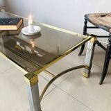 Hollywood Regency Style Chrome Coffee Table