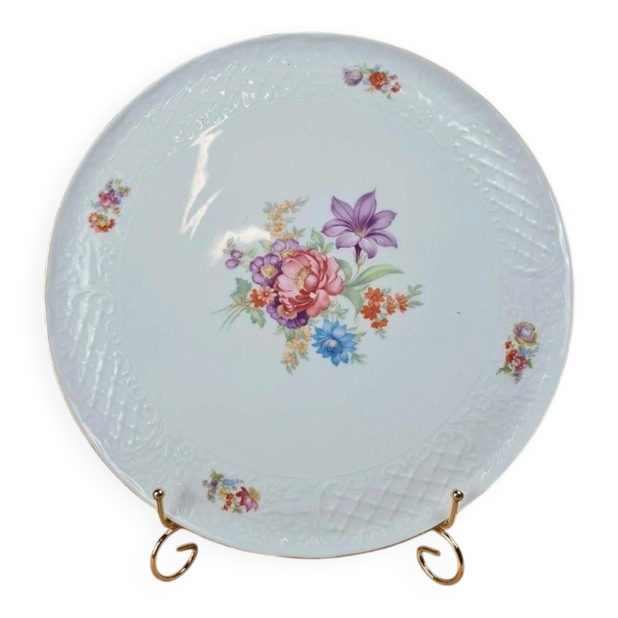 Large cake plate in fine porcelain Schumann Germany 🇩🇪
