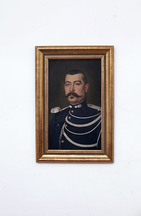 Portrait man pastel 1818 in gold frame