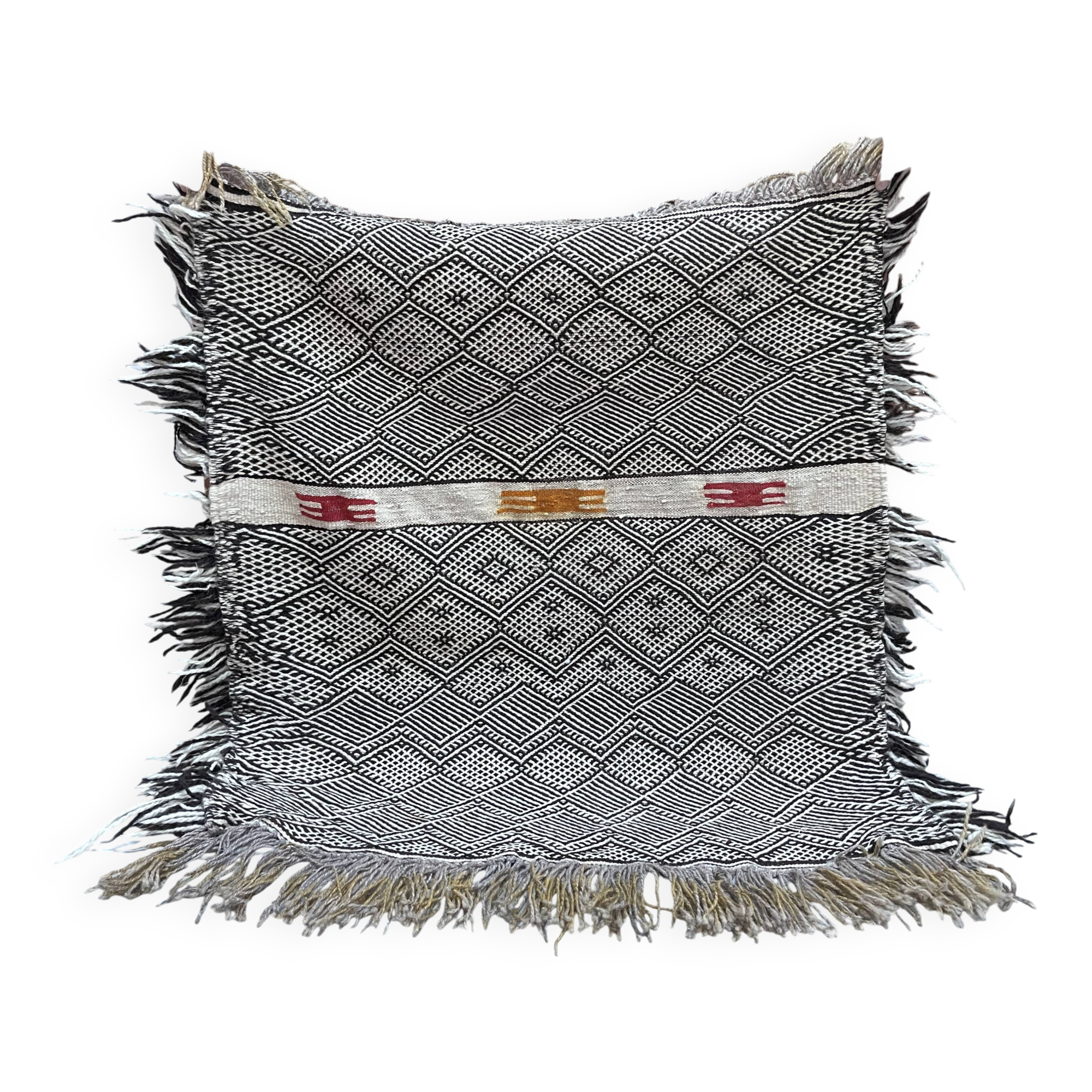 Small and famous Berber Zanafi rug, Taznakht handwoven, wool rug