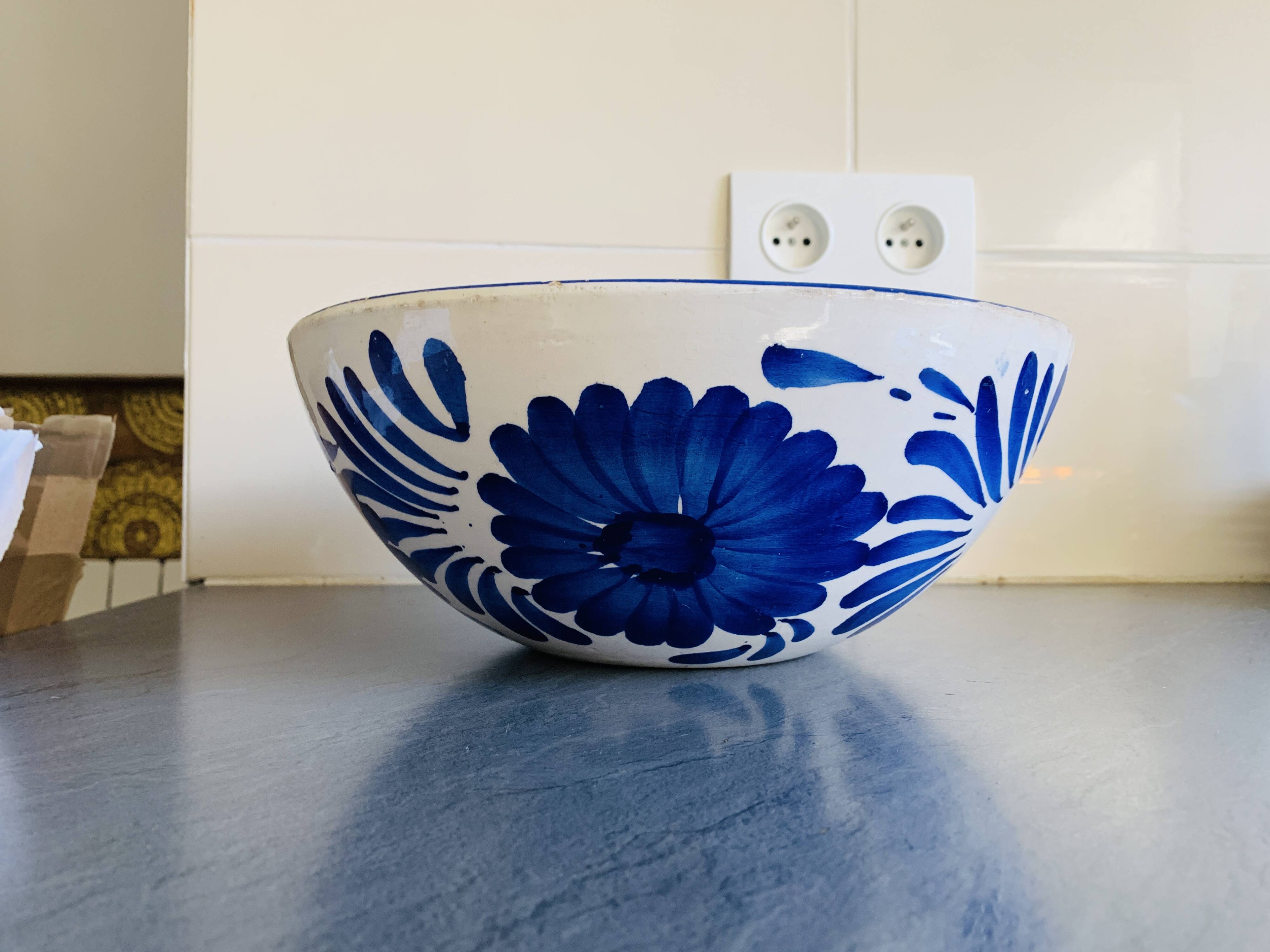 Vintage Italian ceramic salad bowl