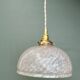 Vintage Clichy White Glass Pendant Lampshade