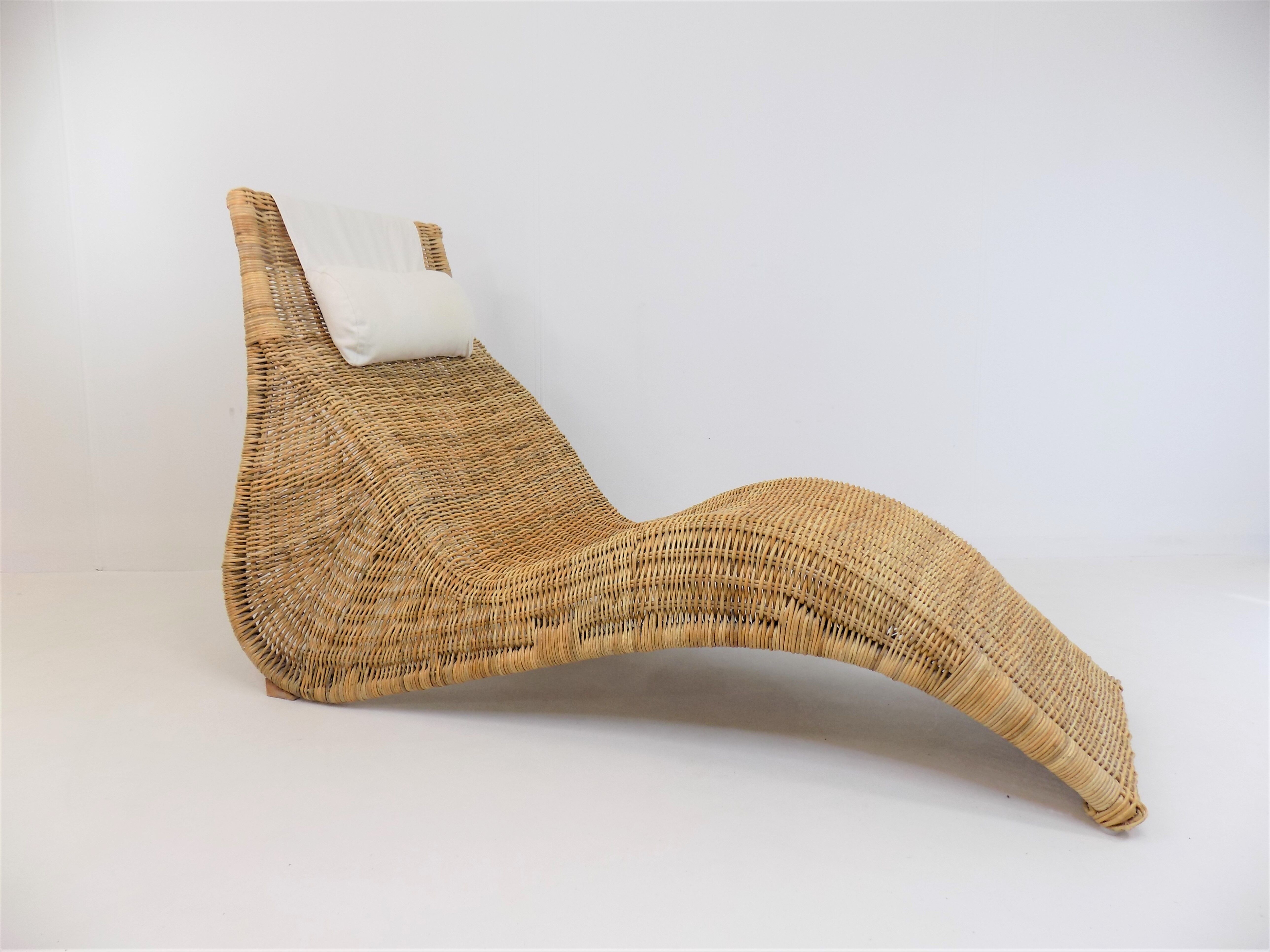 Chaise longue Karlskrona en rotin par Karl Malmvall