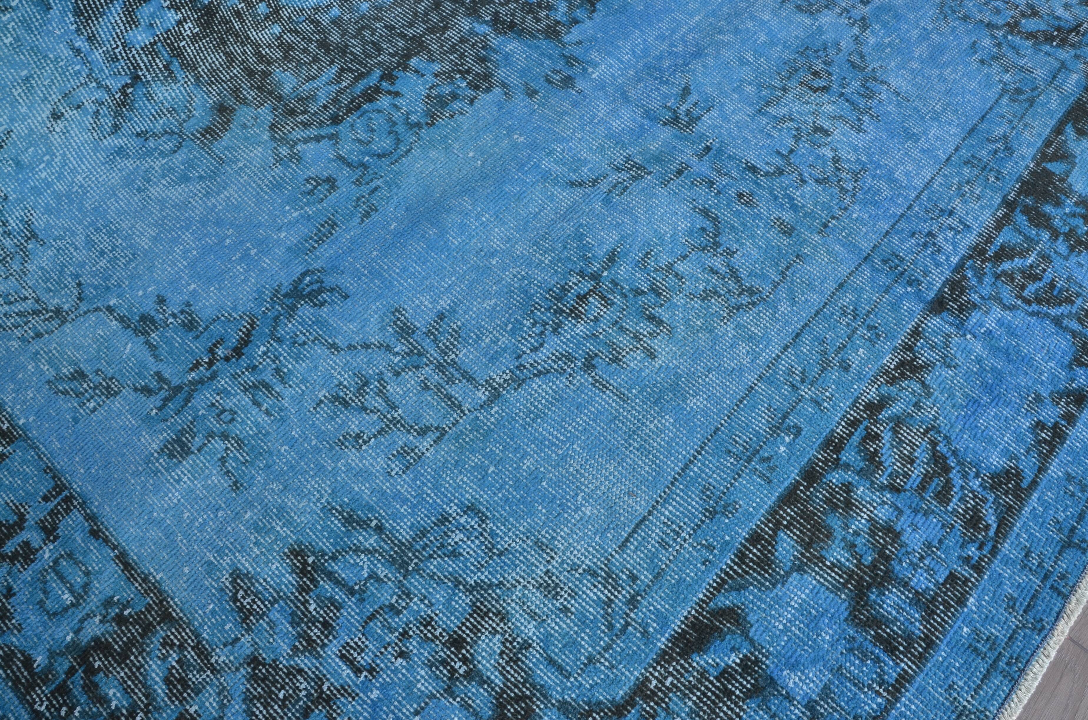 Blue Vintage Anatolian Floral Rug sku 2350
