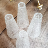 Tulip and spike chandelier with 4 fires 60s