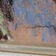 Original mid-century Swedish oil on panel – “Tree Trunks” by Harry Wichmann – dated 1953 – vintage & framed – 69 × 71 cm