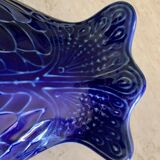 Vintage blue ceramic serving dish by Environmental Ceramics Inc., San Francisco, 1966