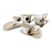 Service à café moderniste, Peter & Denise Orlando, Vallauris, 1950