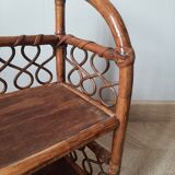Rattan wall shelf 2 levels